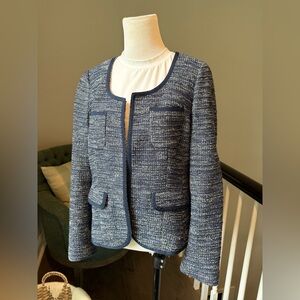 Navy tweed blazer by Banana Republic 
Size 10